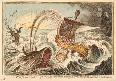 Lot 249 - Gillray (James). A Tube for a Whale!..., H. Humphrey, March 14th 1806