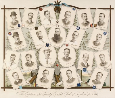 Lot 185 - Cricket. The Captains of the County Cricket Clubs of England for 1886, Blake & Mackenzie, 1886