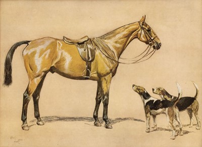 Lot 176 - Aldin (Cecil). Pair of Horse portraits,  circa 1925