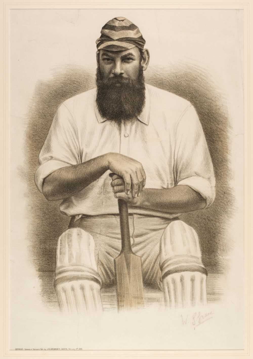 Lot 240 - W. G. Grace. Portrait of W. G. Grace, J. W. Arrowsmith, Bristol, February 11th, 1890