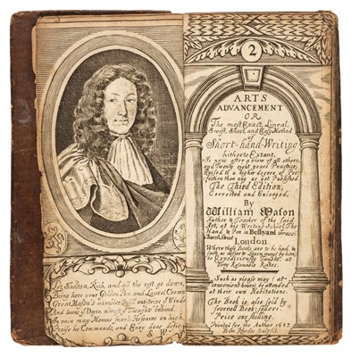 Lot 351 - Mason (William). Arts Advancement or the most Exact ... Easy method of Short-hand-Writing, 1687