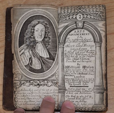 Lot 351 - Mason (William). Arts Advancement or the most Exact ... Easy method of Short-hand-Writing, 1687