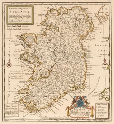 Lot 127 - Moll (Herman). A Pocket Companion of Ireland..., A new and Correct map of Scotland..., [1740]