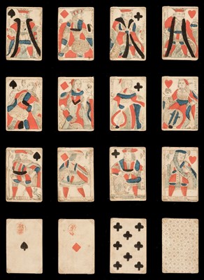 Lot 306 - Danish playing cards. Provincial Paris pattern, Copenhagen: P. Steinmann, circa 1800