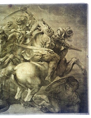 Lot 15 - Edelinck (Gérard, 1640-1707), Battle of Anghiari, engraving, 1657-1666