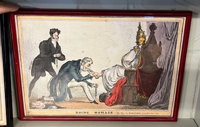 Lot 290 - Heath (William). Eight caricatures relating to the Duke of Wellington, circa 1830