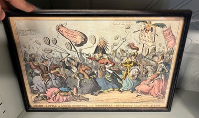 Lot 290 - Heath (William). Eight caricatures relating to the Duke of Wellington, circa 1830