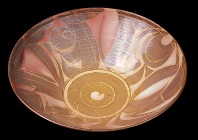 Lot 415 - Caiger-Smith MBE (Alan, 1930-2020). A large Aldermaston pottery red lustre bowl, c.1974
