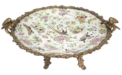Lot 477 - Famille Rose. An 18th century Chinese Famille Rose charger