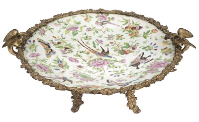 Lot 303 - Famille Rose. An 18th century Chinese Famille Rose charger