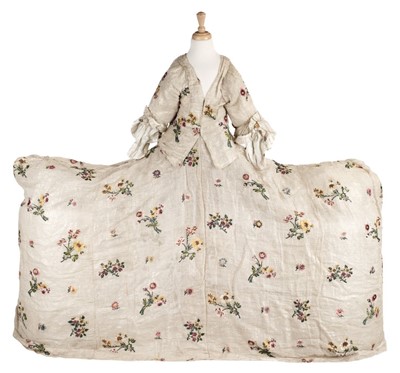 Lot 634 - Clothing. An embroidered Robe à la Française, circa 1750