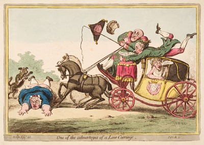 Lot 264 - Gillray (James). One of the Advantages of a Low Carriage, H. Humphrey June 1st 1801