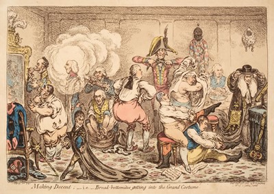 Lot 263 - Gillray (James). Making Decent..., H. Humphrey, February 20th, 1806