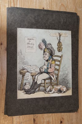 Lot 295 - Woodward (George). Nine caricatures..., etched by F. Sansom, 1796