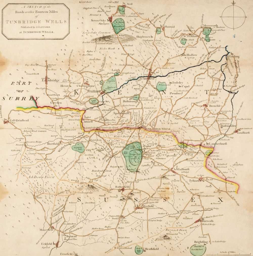 Lot 101 - Folding Maps. A collection of approximately 45 maps, 18th - early 20th century