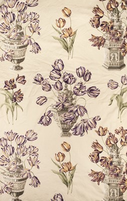 Lot 638 - Curtains. Two pairs of large heavyweight curtains, late 20th century