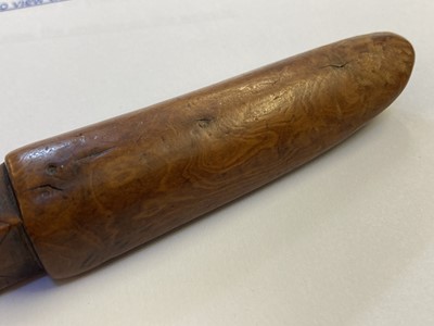 Lot 457 - Treen. A 17th century treen apple corer dated 1696