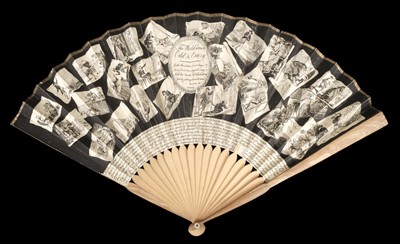 Lot 455 - Caricature fan. The World Grown Odd & Crazy, Ashton & Co. No. 28 Little Britain, Aprl 12th. 1797