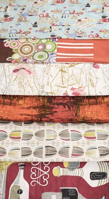 Lot 668 - McNish (Althea, 1924-2020). Three pairs of "Orina" curtains, Danasco Fabrics, 1960