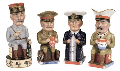 Lot 416 - Character Jugs. Four WWI military leaders by Sir Francis Carruthers Gould