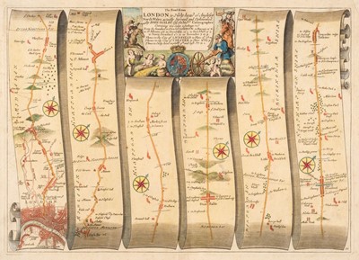 Lot 138 - Ogilby (John). A collection of eight maps, all commencing from London [1675 or later]