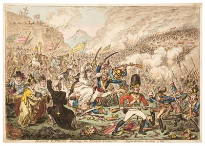 Lot 270 - Gillray (James). Spanish Patriots attacking the French Banditti..., H. Humphrey, 1808