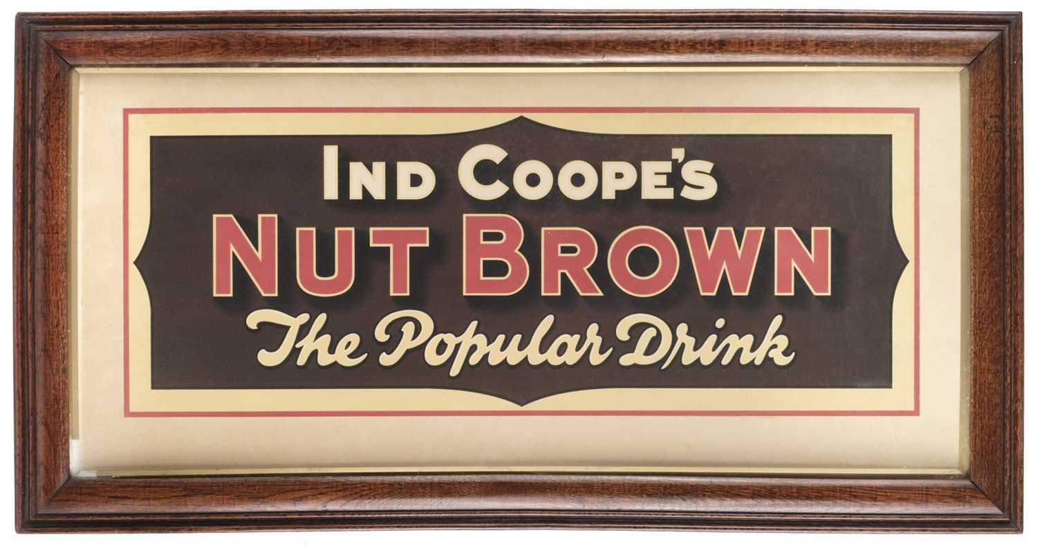 Lot 438 - Breweriana. An Ind Coope advertising sign, Nut Brown The Popular Drink