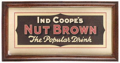 Lot 438 - Breweriana. An Ind Coope advertising sign, Nut Brown The Popular Drink