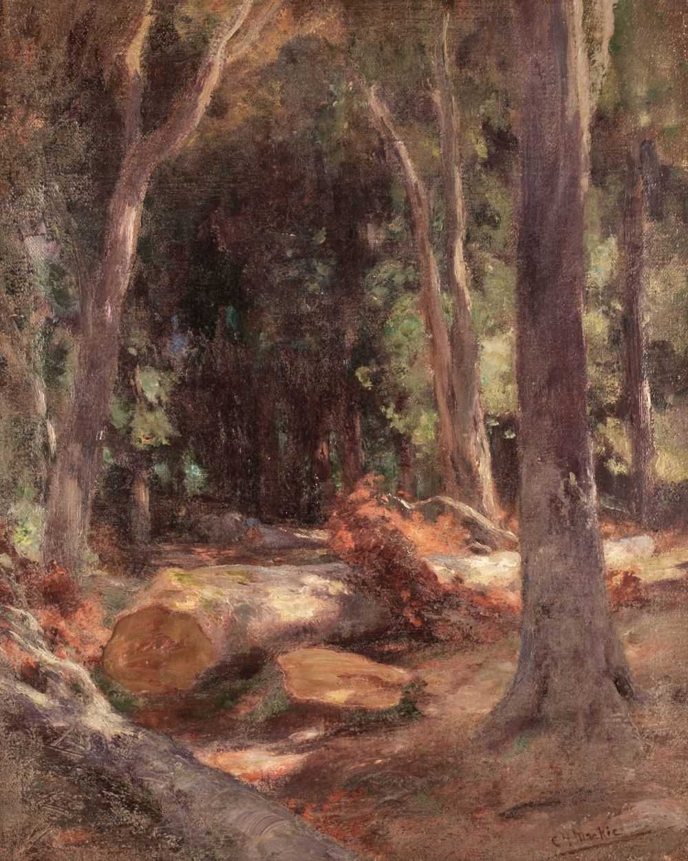 Lot 329 - Mackie (Charles Hodge, 1862-1920). Woodland Glade