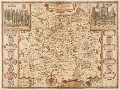 Lot 159 - Surrey & Middlesex. A collection of 37 maps, 17th - 19th century