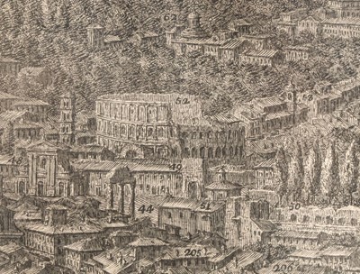 Lot 34 - Vasi (Giuseppe, 1710-1782). Prospetto del 'Alma Cittá di Roma visto dal Monte Gianicolo, 1765