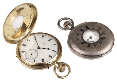 Lot 513 - Pocket Watch. An 18ct gold half hunter pocket watch by Barber & Smith