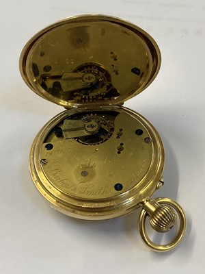 Lot 513 - Pocket Watch. An 18ct gold half hunter pocket watch by Barber & Smith