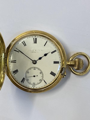 Lot 513 - Pocket Watch. An 18ct gold half hunter pocket watch by Barber & Smith