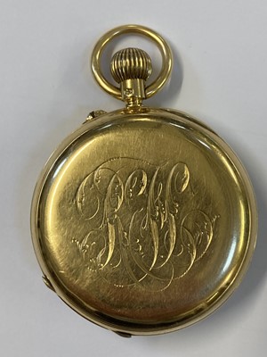 Lot 513 - Pocket Watch. An 18ct gold half hunter pocket watch by Barber & Smith