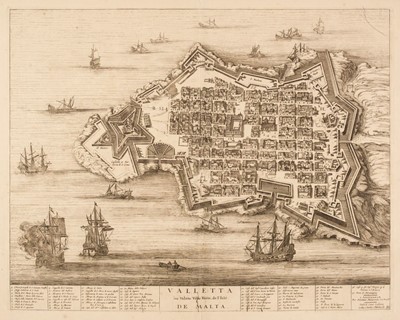 Lot 124 - Malta. Mortier (Pierre). Valletta ou Valete Ville Forte de l'Isle de Malta, Amsterdam circa  1705