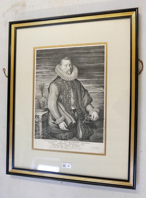 Lot 10 - Muller (Jan, 1571–1628). Archduke Albert of Austria, after Rubens, 1615, copper engraving