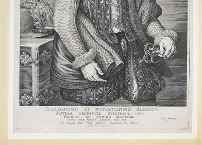 Lot 10 - Muller (Jan, 1571–1628). Archduke Albert of Austria, after Rubens, 1615, copper engraving
