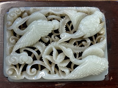 Lot 487 - Jade. A Chinese pen or brush rest