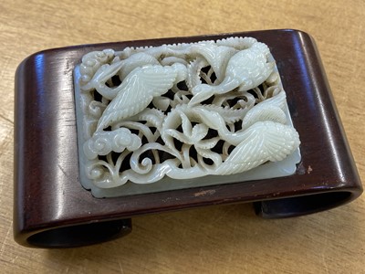 Lot 487 - Jade. A Chinese pen or brush rest