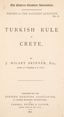 Lot 30 - Turkey. A sammelband of works on Turkey published by the Eastern Question Association, [circa 1877]
