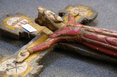 Lot 109 - Spanish Crucifix, Catalan,  17th or 18th century