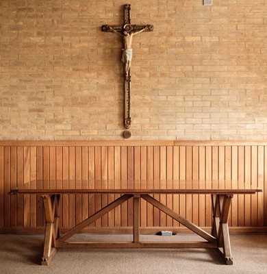 Lot 601 - Refectory Table. A Victorian oak refectory table