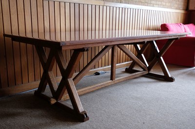 Lot 609 - Refectory Table. A Victorian oak refectory table