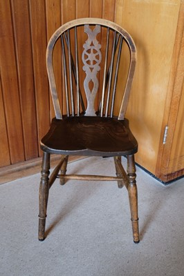 Lot 583 - Chairs. 20 wheelback dining chairs