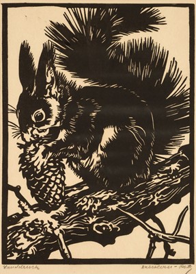 Lot 245 - Bresslern-Roth (Norbertine Von, 1891-1978). Red Squirrel, linocut