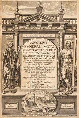 Lot 341 - Weever (John). Ancient Funerall Monuments within the united Monarchie of Great Britaine, 1631