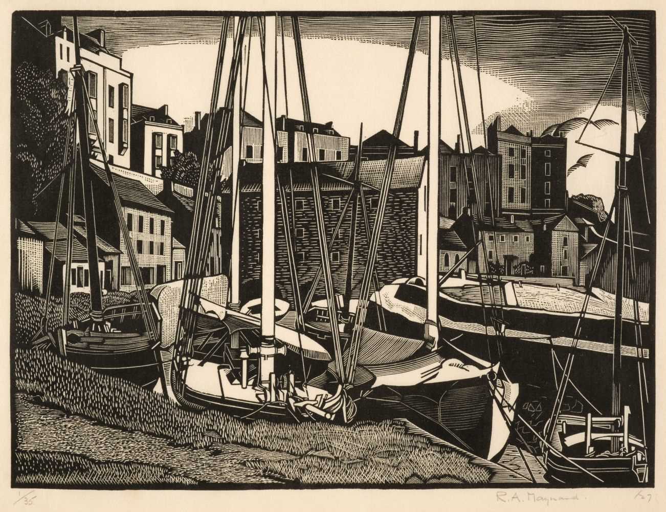 Lot 239 - Maynard (Robert Ashwin, 1888-1966). Harbour Scene, 1927