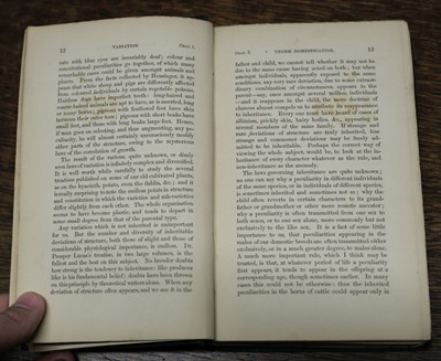 Lot 57 - Darwin (Charles). On the Origin of Species by Means of Natural Selection, 2nd ed., 2nd issue, 1860