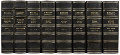 Lot 399 - Churchill (Winston S.) Winston S. Churchill, by Randolph/Gilbert, 8 volumes, 1966-88